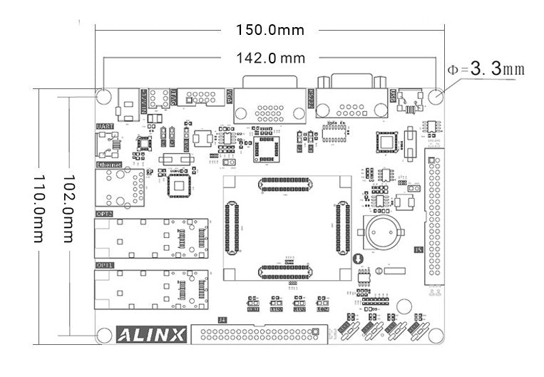 ALINX AX7102: Xilinx Artix-7 XC7A100T FPGA Development Board